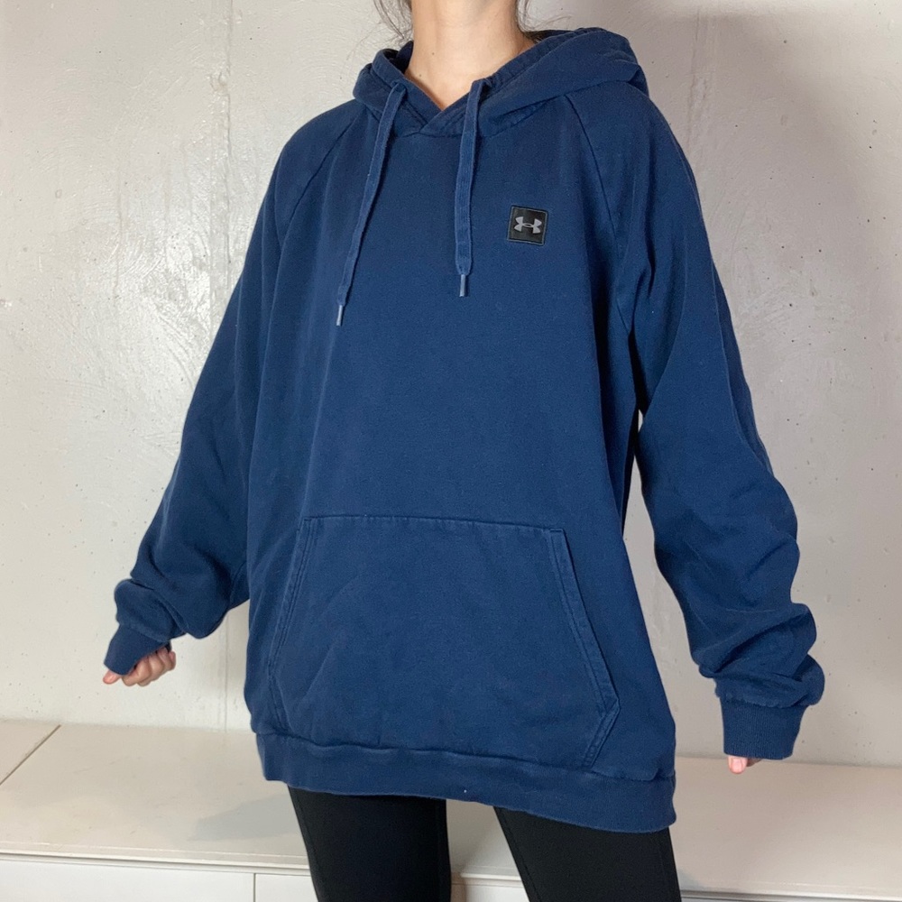 Navy Blue Under Armour Classic Hooded Sweatshirt